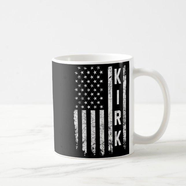 Caneca De Café Retro Vintage Kirk Us Flag  (Direita)