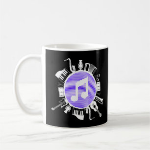 Caneca De Café Retro Vintage Mic Music Rock Musico Jazz Songwri