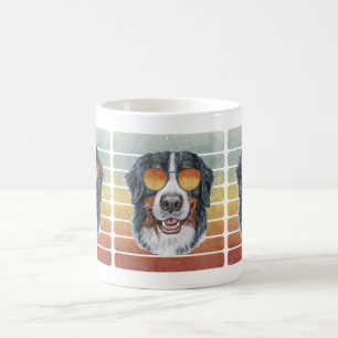 Caneca De Café Retro Vintage Pôr-do-Sol Bernese Mountain Mamãe Pa