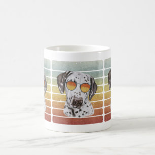 Caneca De Café Retro Vintage Pôr-do-Sol Mãe Pai Dálmata