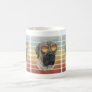 Caneca De Café Retro Vintage Pôr do Sol Mãe Pai Mastim Inglês