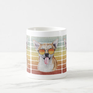 Caneca De Café Retro Vintage Sunset Chihuahua Pai Mãe