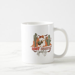 Caneca De Café Retro Western Halloween Cute Fogueira Boot Scooti