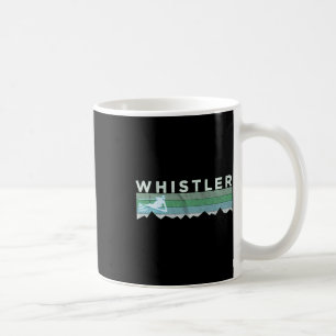 Caneca De Café Retro Whistler Bc Canadá Esqui Distorcido