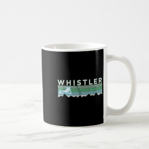 Caneca De Café Retro Whistler Bc Canadá Esqui Distressed