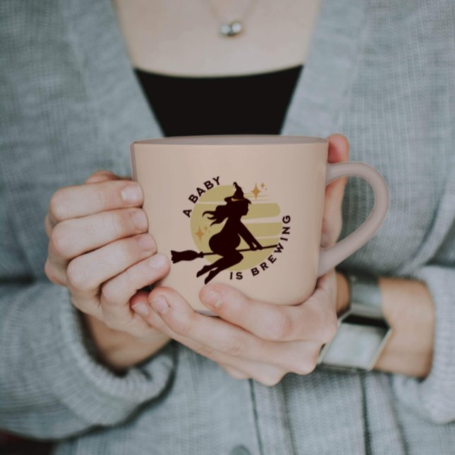 Caneca De Café Retro Witch Baby está Grávida Presente de Chuveiri (Criador carregado)