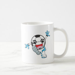 Caneca De Café Retrocesso feliz do jogador de futebol