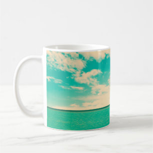 Caneca De Café Retrorna praia, retrô, poster, foto, fundo
