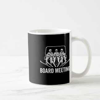Caneca De Café Reunião de Conselho de Snowboard Esquiador Elevado