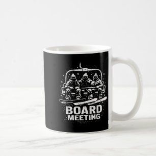 Caneca De Café Reunião de Conselho Engraçada Snowboard Esqui Elev