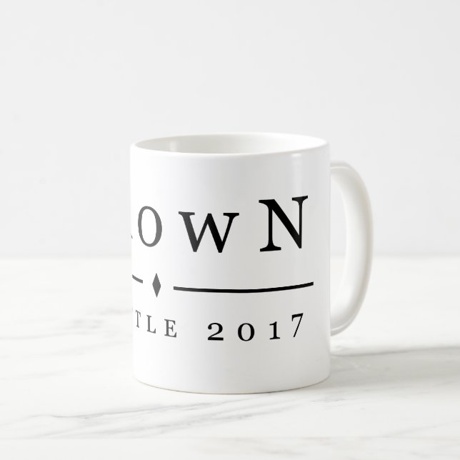 Caneca De Café Reunião de família 2017 de Brown (Frente Esquerda)