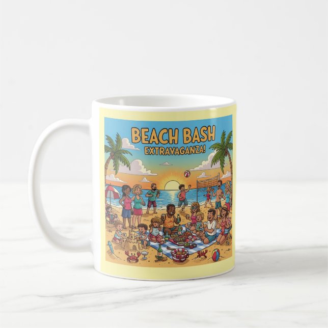 Caneca De Café Reunião de Praia (Esquerda)