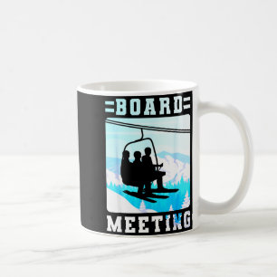 Caneca De Café Reunião de snowboard esquiador elevador de esqui i