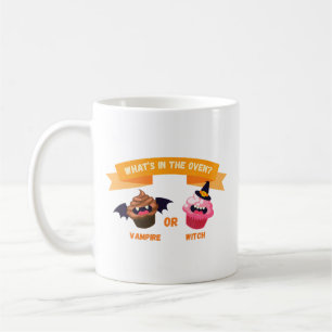 Caneca De Café Revelação de Gênero de Halloween: Vampiro ou Bruxa