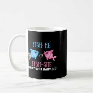 Caneca De Café Revelação de Gênero Fish-he ou Fish-she Pescaria F