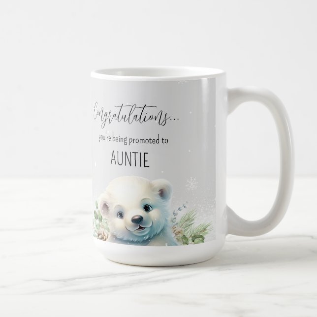 Caneca De Café Revelação de Gravidez do Urso Bonito Promovida a T (Direita)