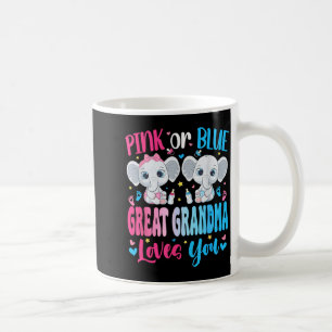 Caneca De Café Revelação do Sexo do Bebê Avó Ama Você Rosa ou Azu