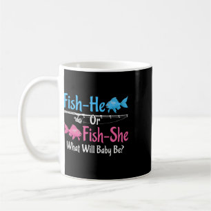 Caneca De Café Revelação do Sexo do Bebê Peixe-macho ou Peixe-fêm