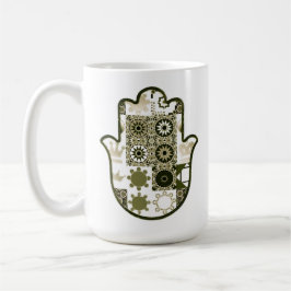Caneca De Café Revisit Khamsa Hand Patchwork 1