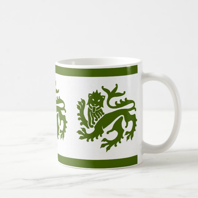 Caneca De Café Revival Gótico Verde Lions Mug (Direita)