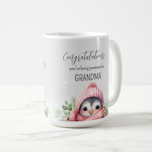 Caneca De Café Revolução da Gravidez Pinguim Bonita Promovida à A (Frente Esquerda)