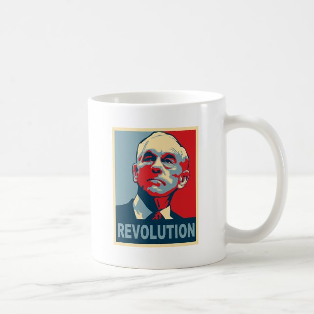 Caneca De Café Revolução de Ron Paul (Direita)