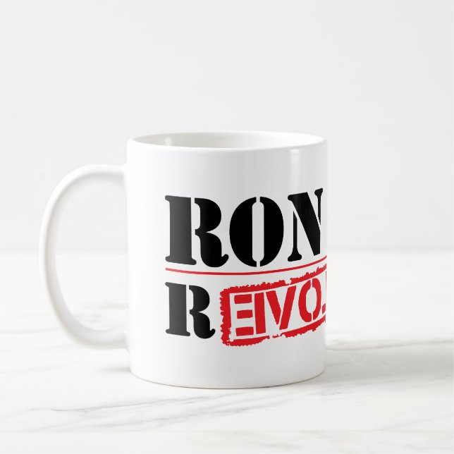 Caneca De Café Revolução de Ron Paul (Esquerda)
