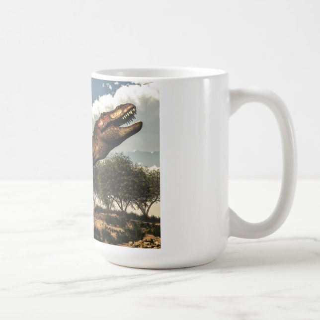 Caneca De Café Rex do tiranossauro e seus ovos (Direita)