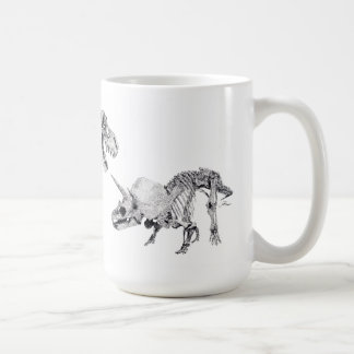 Caneca De Café Rex e Triceratops do tiranossauro