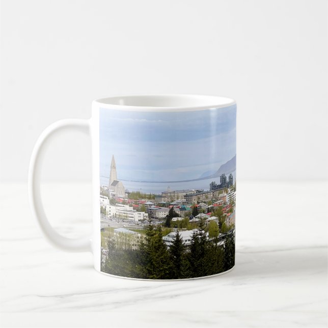 Caneca De Café Reykjavik Islândia Landscape Esja Photo (Esquerda)