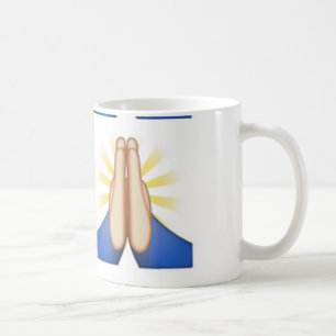 Caneca De Café rezando emoji