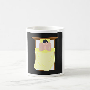 Caneca De Café Rezando Na Cama