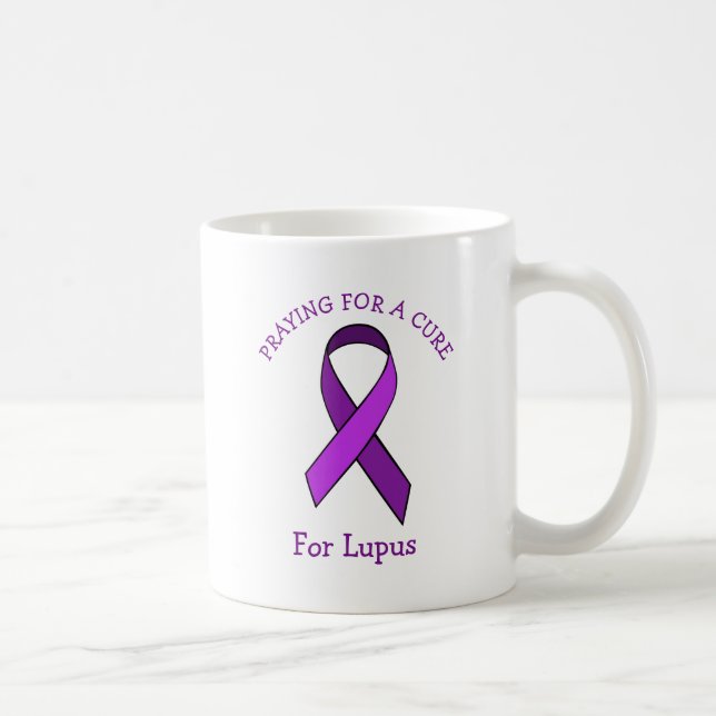 Caneca De Café Rezando por uma Cura Lupus Mug (Direita)