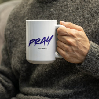 Caneca De Café Rezar.Confiar.Repetir