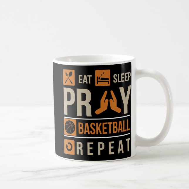 Caneca De Café Reze Atleta Católica para Rezar para Dormir (Direita)
