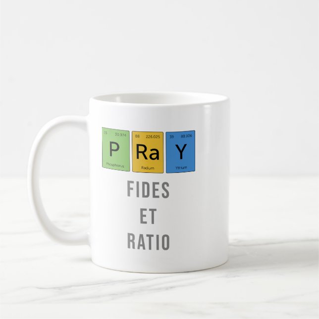 Caneca De Café Reze — Fides et Ratio (Fé e Razão) (Esquerda)
