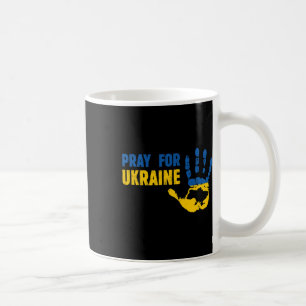 Caneca De Café Reze Por Ucrânia - Apoie Mulheres Homens Ucraniano