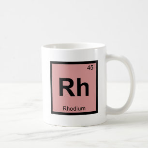 Caneca De Café Rh - Símbolo de Mesa Periódico de Química Rhodi