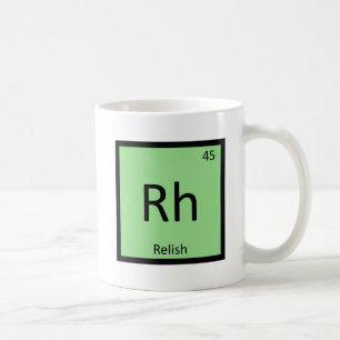 Caneca De Café Rh - Tabela Periódica da Química de Condimento Rel