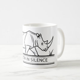 Caneca De Café Rhinoceros - Strength In Silence