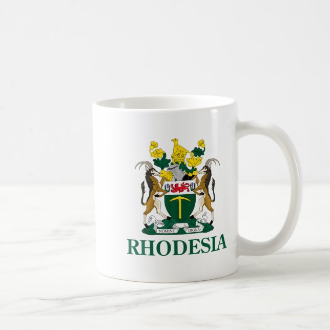 Caneca De Café Rhodesia Coat Of Arms Zimbabwe Funny South Africa  (Direita)