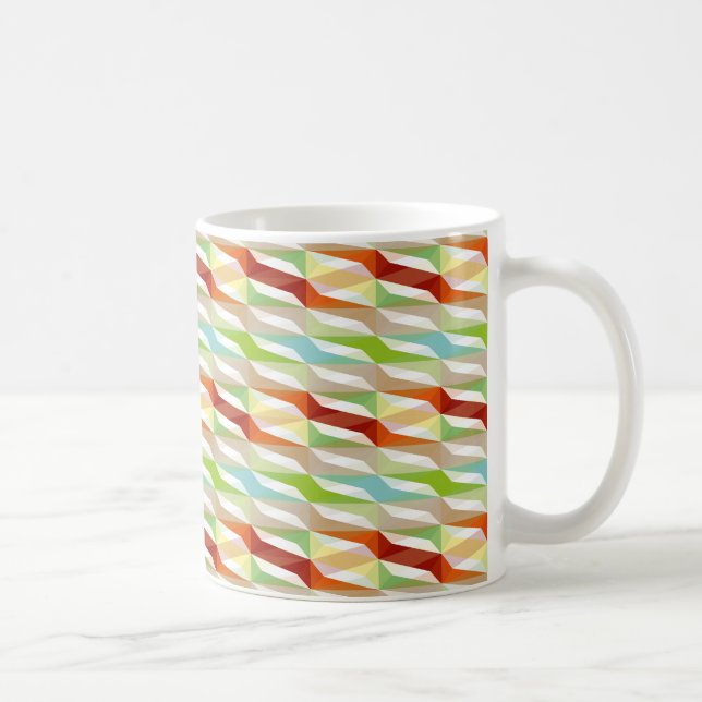 Caneca De Café rhombuses/teste padrão de (Direita)