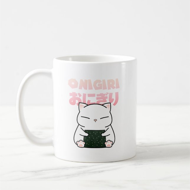 Caneca De Café Rice Ball Sushi Cat (Esquerda)