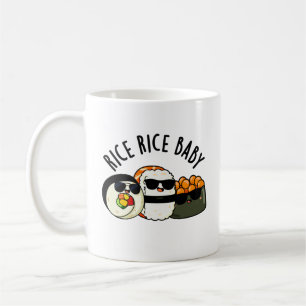 Caneca De Café Rice Rice Bebê Engraçado Sushi Roll Pun