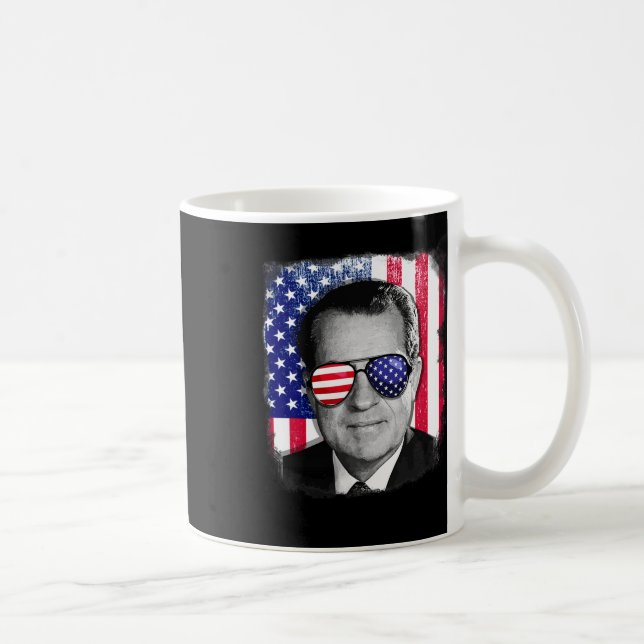 Caneca De Café Richard Nixon Us Flag 4 De Julho (Direita)