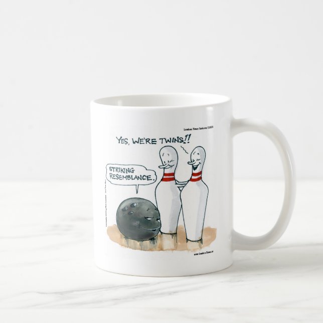 Caneca De Café Rick London Cartoons Piada de Boliche Comic  (Direita)