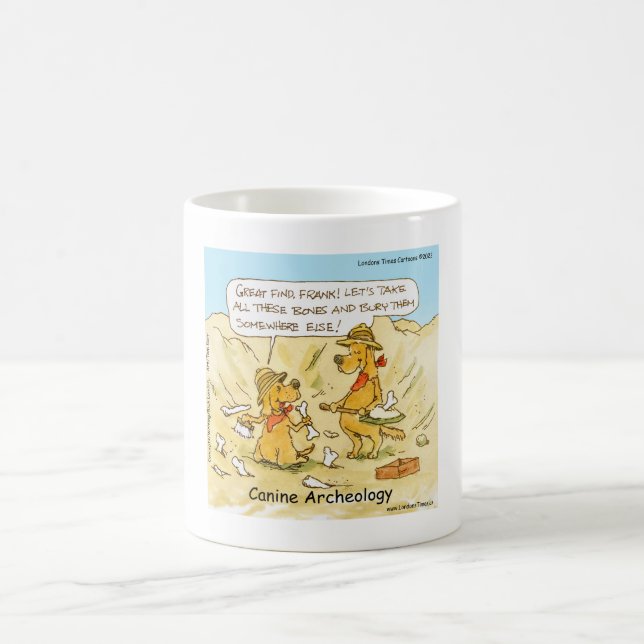 Caneca De Café Rick London Funny Canine Arqueology Comic (Centro)