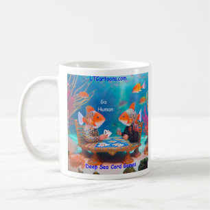 Caneca De Café Rick London Peixe Jogando Jogo de Cartas "Go Fish"