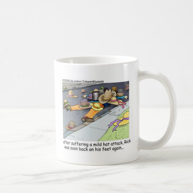 Caneca De Café Rick Sofre um Ataque de Chapéu Cartoon Presentes e (Direita)