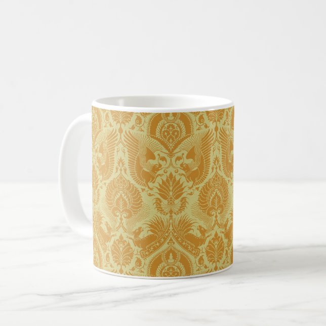 Caneca De Café Rico Damask Coffee Mug (Frente Esquerda)